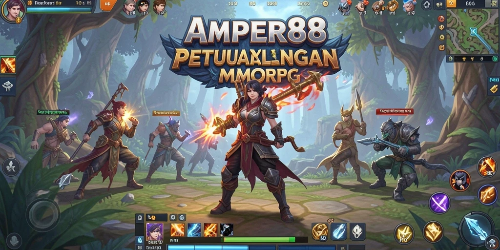 Gameplay seru dalam AMPER88 dengan teman-teman di dunia fantasi.