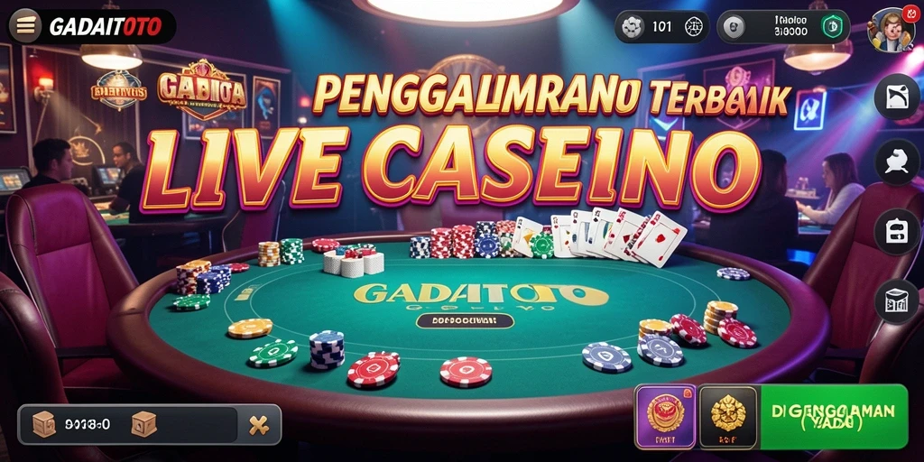 Tampilan interaktif permainan Live Casino di GADAITOTO.