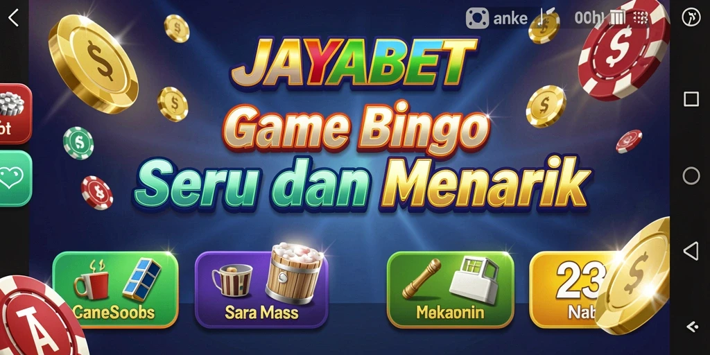 Tampilan gameplay seru dalam JAYABET saat bermain Bingo.