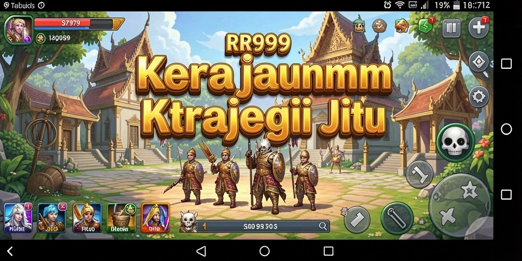 Screenshot gameplay Tower Defense RR999 yang mendebarkan dan strategis.