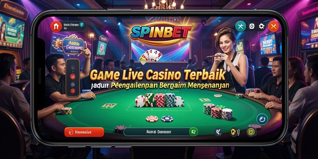 Tampilan menarik dari gameplay SPINBET yang mengasyikkan dengan fitur Live Casino.