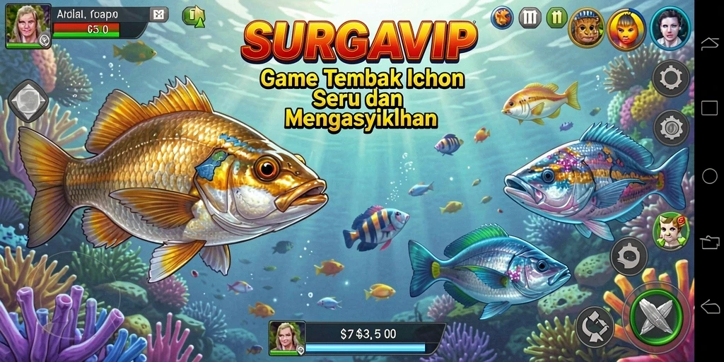 Tampilan seru gameplay Tembak Ikan dari SURGAVIP.