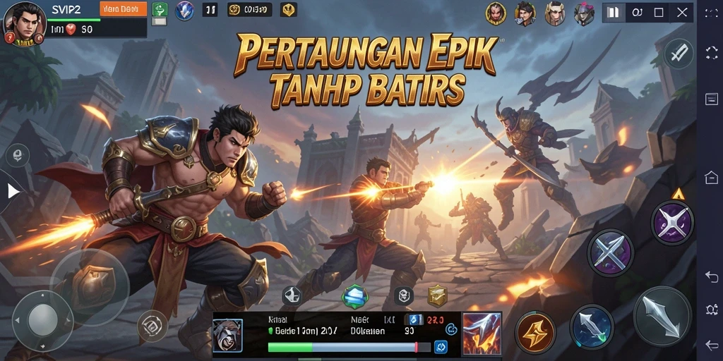 Screenshot gameplay SVIP2 dengan aksi pertarungan yang mendebarkan.